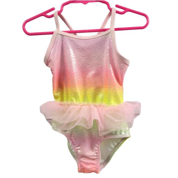 Wonder Nation One-Piece Ruffle Swim Suit Size 2T - Picture 1 of 7